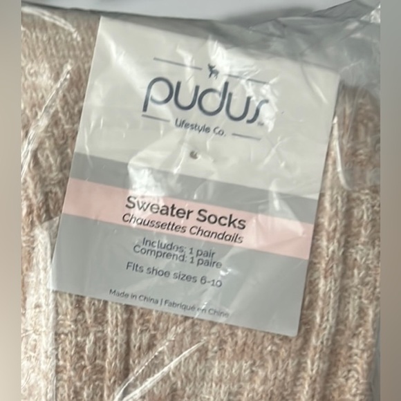 PUDIUS sweater socks .. Cozy on the couch or looking great out and about. - Picture 2 of 3